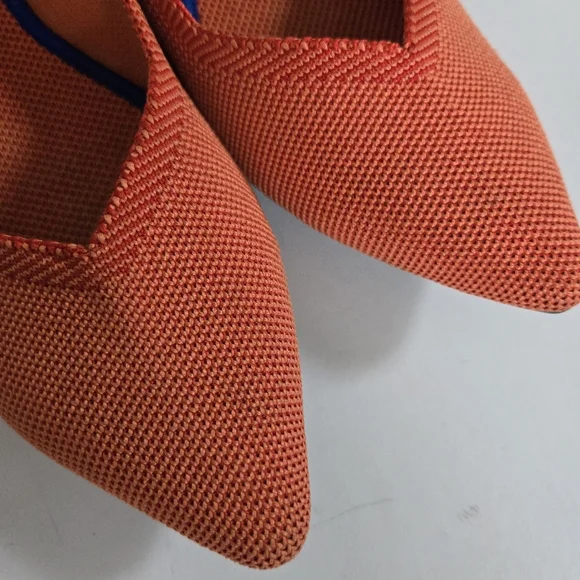 Rothy’s Persimmon The Point Orange Ballet Flats slip on shoes womens size W9.5 - Picture 4 of 8